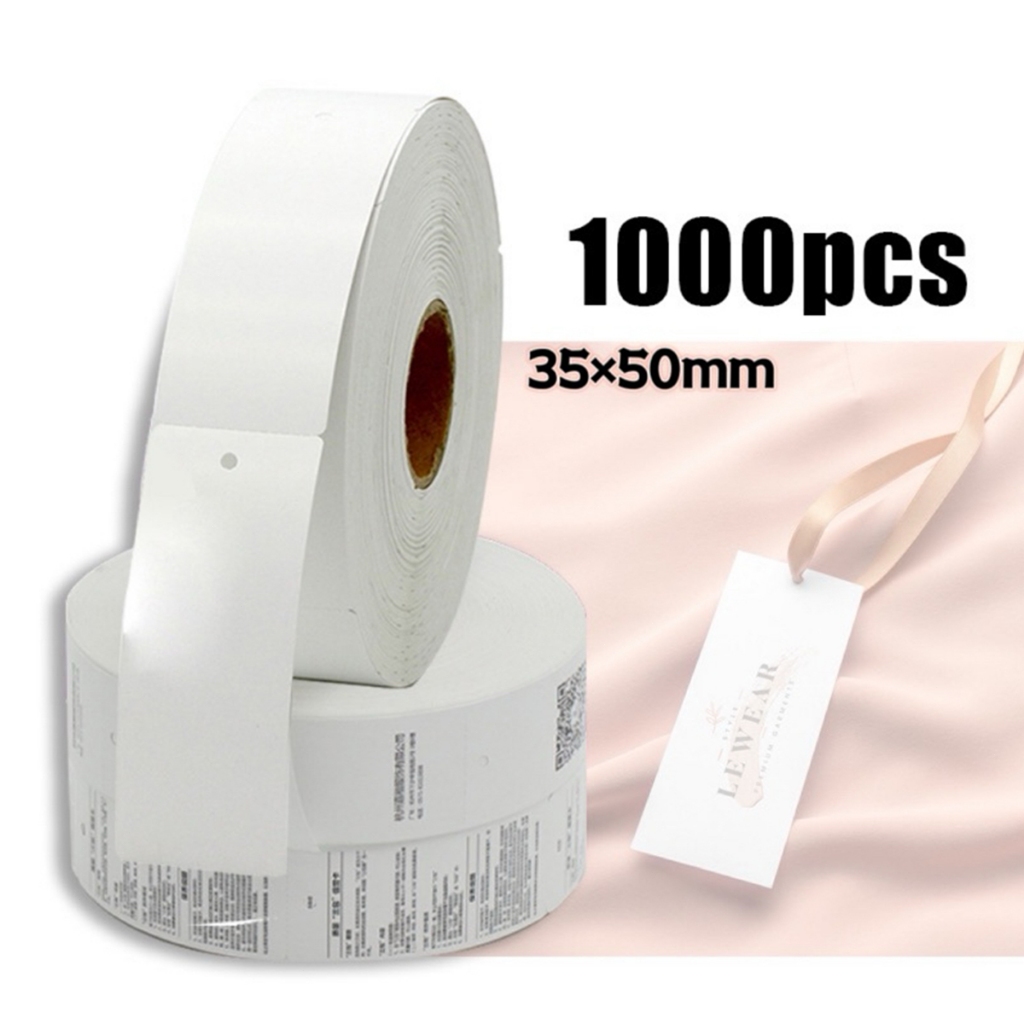 Jual 1000pcs hang tag baju 35*50mm label karton hang tag label baju ...