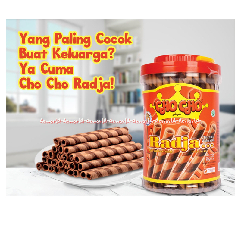 Jual Cho Cho Radja 500gr Wafer Roll Stick Rasa Cokelat Chocolate Stik ...
