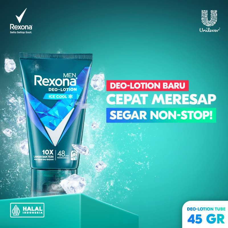 Jual Rexona Men Deo-Lotion Ice Cool 9 Gr | 45 Gr | Shopee Indonesia