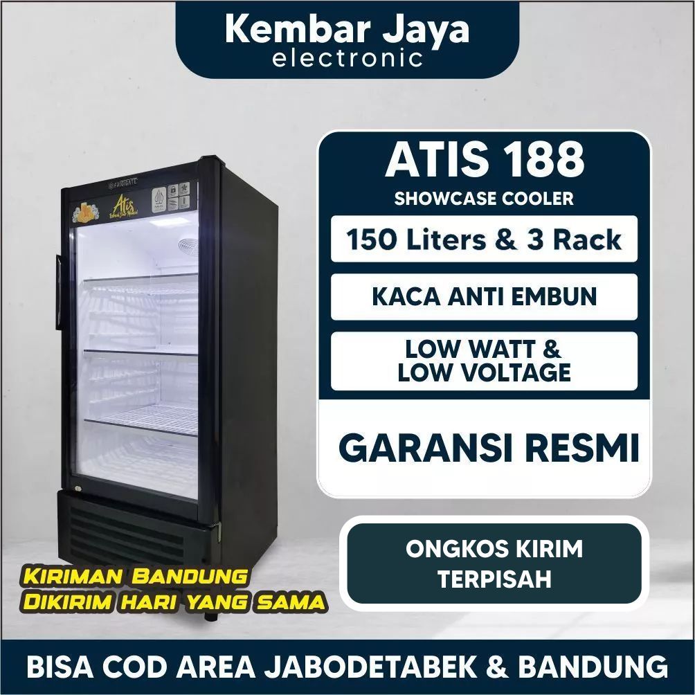 Jual SHOWCASE FRIGIGATE 3RAK COOLER KULKAS PENDINGIN TYPE ATIS 188 ...