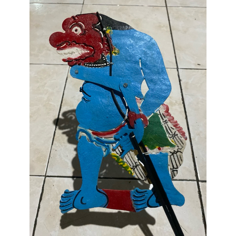 Jual NAKIROHBUSINESS WAYANG kulit BUTO PUNUK BIRU BAHAN ASLI KULIT SAPI ...