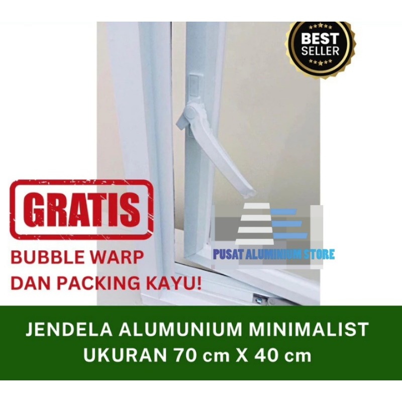 Jual Jendela Alumunium - 70x40 cm Aluminium Window Minimalis Bisa ...