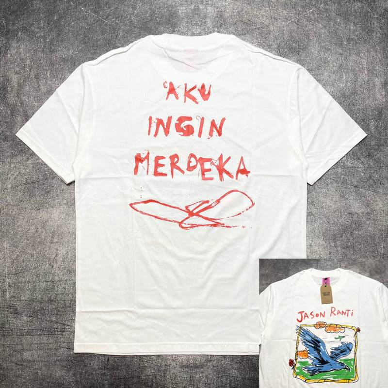 Jual Tshirt JASON RANTI - AKU INGIN MERDEKA WHITE Official Merchandise ...