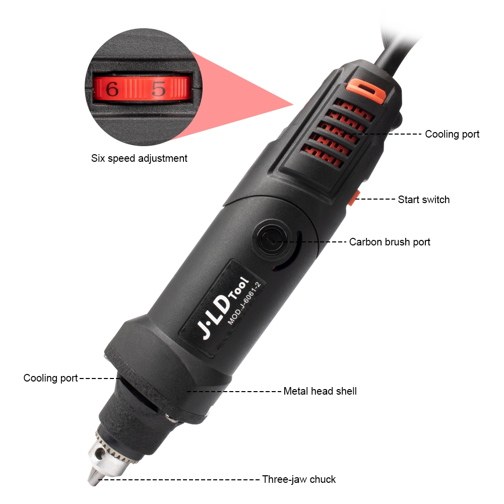 Jual JLD Electric Mini Die Drill Grinder Carver Set Mesin Bor Tuner ...