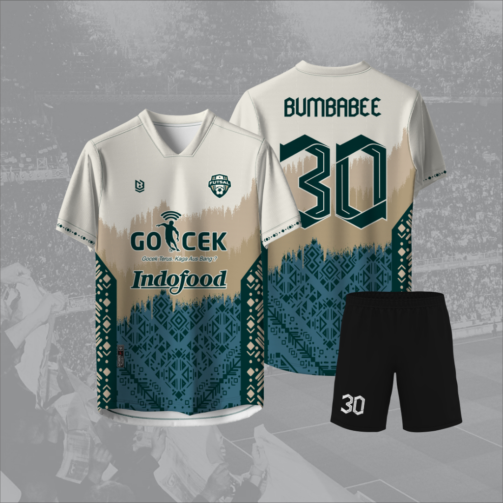 Jual (BISA COD) Jersey Bola Futsal Custom Nama Nomer Printing