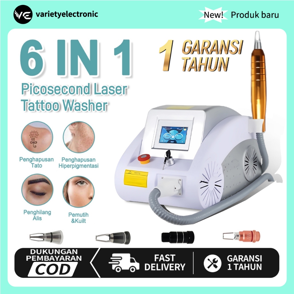 Jual ⭐GARANSI 3 TAHUN⭐6IN1 2000W Laser penghilang tato laser picosecond