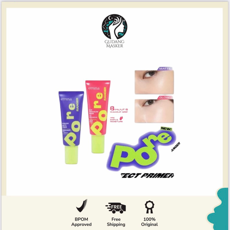 Jual Emina primer pore ranger Blur hydraglow & poreless matte | Shopee ...