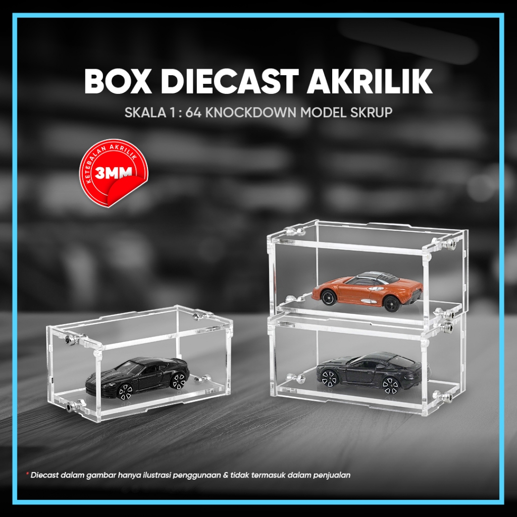 Jual Box Diecast Akrilik Baut Rangkai Sendiri Skala 1:64 | Shopee Indonesia