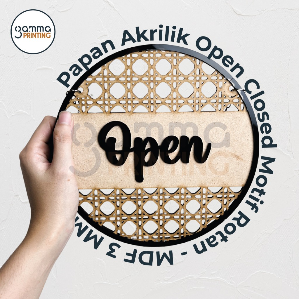 Jual MDF Signage Open Close / Papan Akrilik Timbul Buka Tutup Sign Toko ...