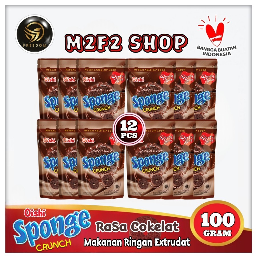 Jual Oishi Sponge Crunch Snack Chocolate Flavor | Camilan Makanan ...