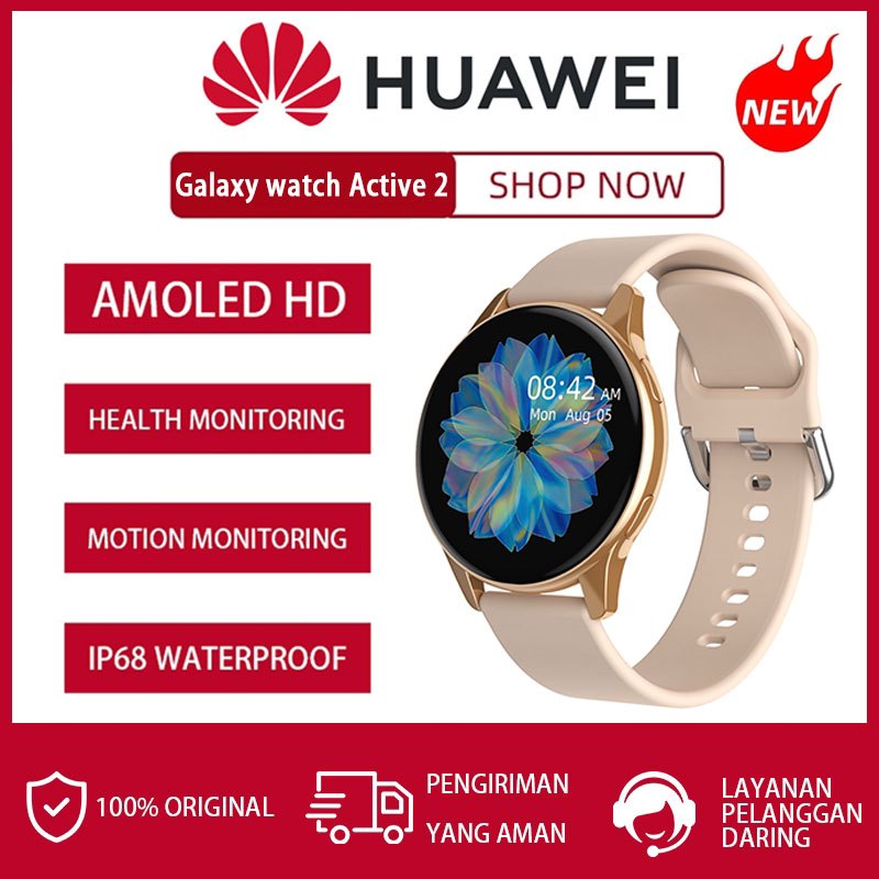 【COD】HUAWEI Galaxy watch Active Jam Tangan Pintar Olahraga Bluetooth  Cocok untuk Android IOS Jam Tangan Pintar IP68 Wallpaper Tahan Air  Disesuaikan - Main Image