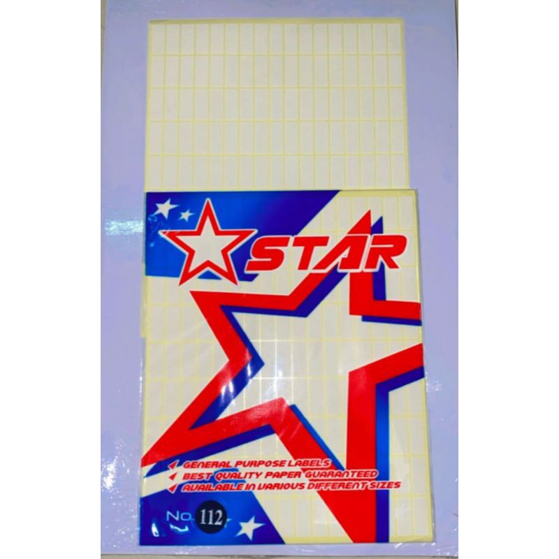 Jual LABEL STIKER NAMA/LABEL STICKER HARGA STAR NO.112 | Shopee Indonesia