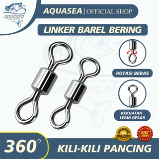 AQUASEA Konektor MSZH  Pancing Fishing Linker Barel Bearing Pancing Dengan Ring Solid Fishing Gear
