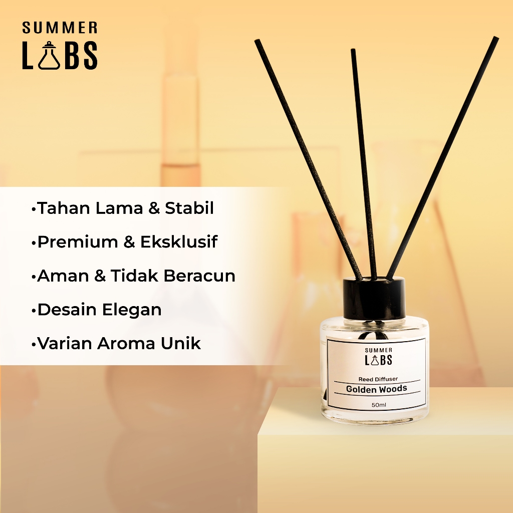 Jual Summer Labs - Reed Diffuser Golden Woods Aroma Kekayaan dan ...