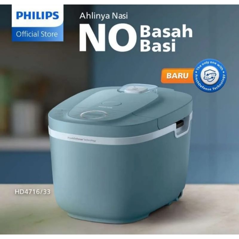 Jual Philips Rice cooker HD4716/33 BIRU/HD4716 (16 MENU MASAK)RICE ...