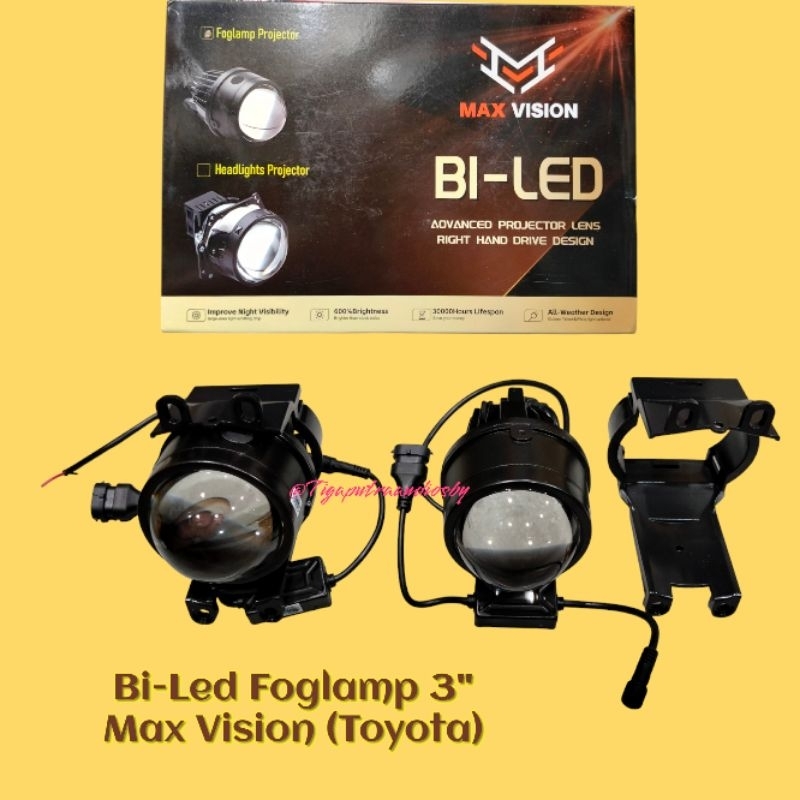 Jual Foglamp biled 1 warna max vision projector 3 inch 6000k toyota ...