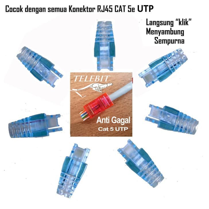 Jual Boot Plug RJ45 Konektor RJ45 Cat 5 Plugboot Transparan | Shopee ...