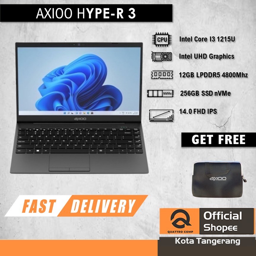 Jual (ONLY 1KG) AXIOO HYPE-R 3 I3 1215 12GB 256GB W11 14.0FHD DISPLAY ...