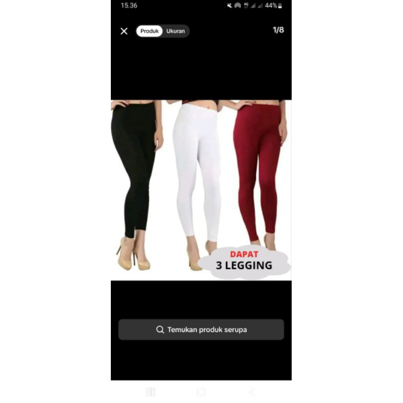 Jual 3pcs celana leging panjang wanita kekinian | Shopee Indonesia