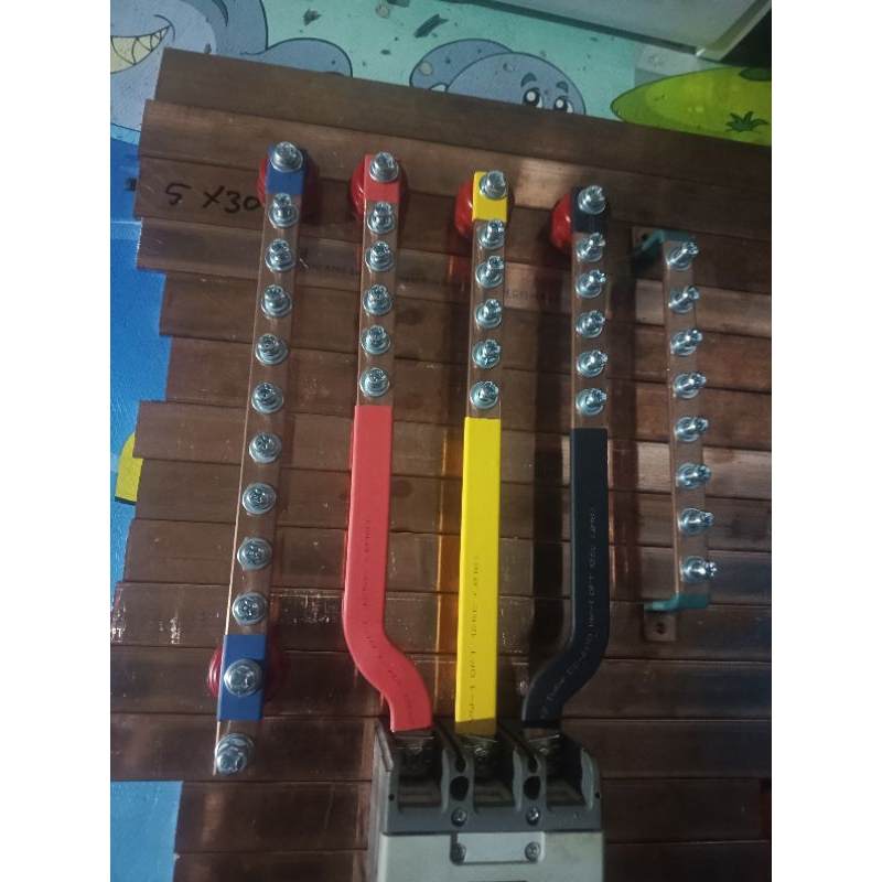 Jual BUSBAR 3×15 RSTN + GROUND PANJANG 25 CM UNTUK MCCB 30A/100A ...