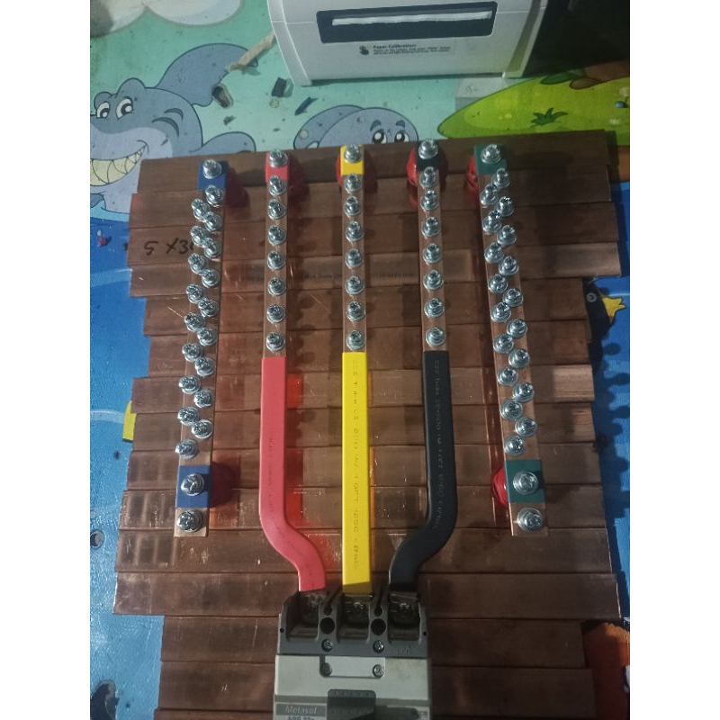 Jual BUSBAR 3×15 RSTN + GROUND PANJANG 30 CM UNTUK MCCB 30A/100A ...