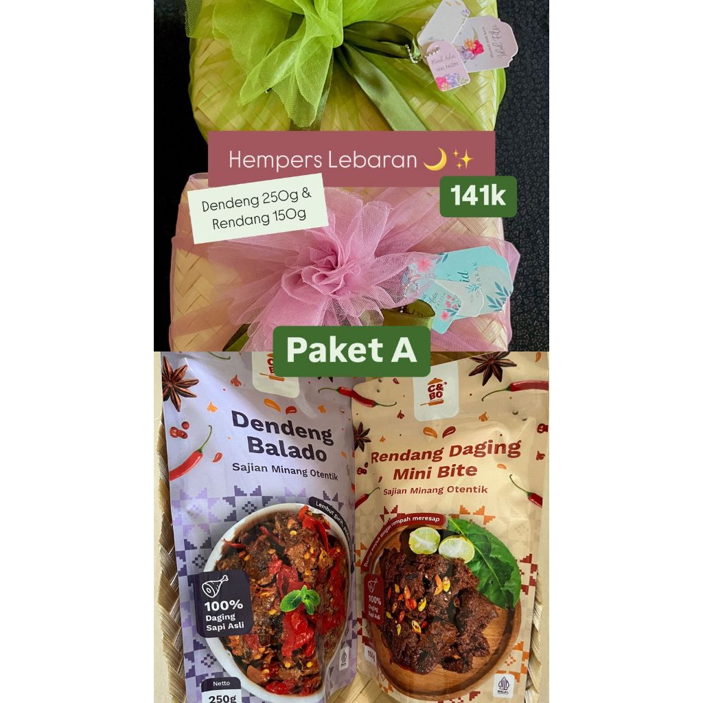 Jual HAMPERS LEBARAN PAKET A RENDANG DENDENG ASLI PADANG | Shopee Indonesia