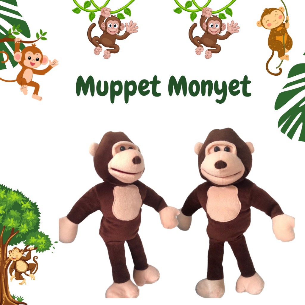 Jual Boneka Muppet Monyet Gorilla|Hand Puppet Ventriloquist Monyet ...