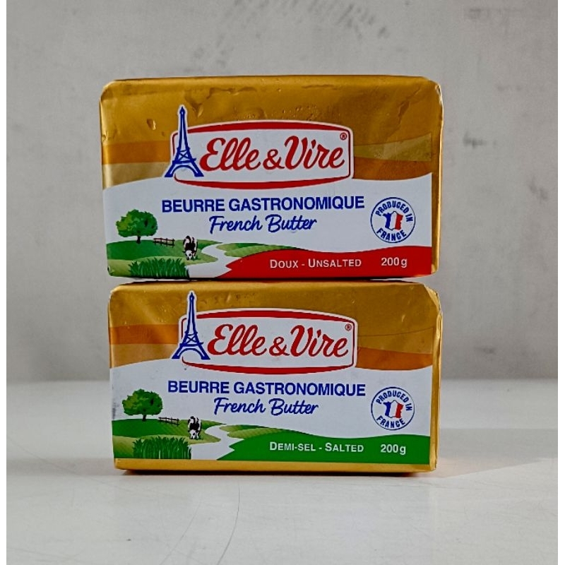 Jual Elle Vire Butter Unsalted | Salted 200 Gr / Elle & Vire Unsalted ...
