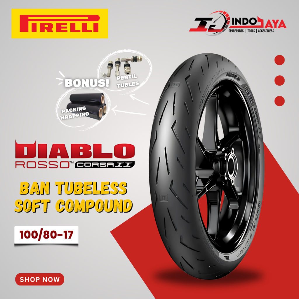 Jual [READY COD] BAN PIRELLI DIABLO ROSSO CORSA 2 ( 100/80-17 ) SOFT ...
