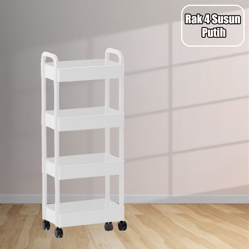 Jual Rak Susun Troli 4 Susun Serbaguna Dengan Roda Pegangan Rak Troly ...