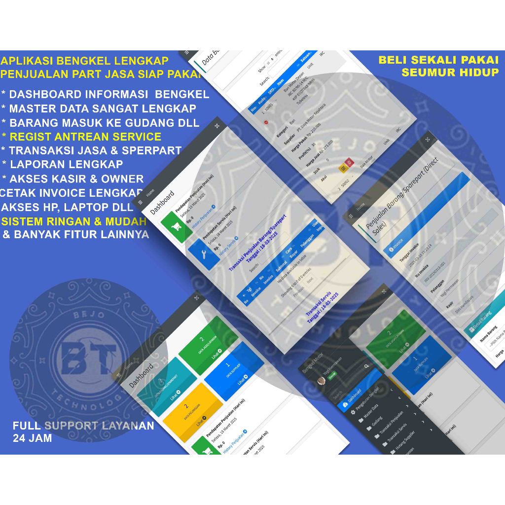 Jual APLIKASI WEB SOURCE CODE BENGKEL SERVICE DAN PENJUALAN SPAREPART ...