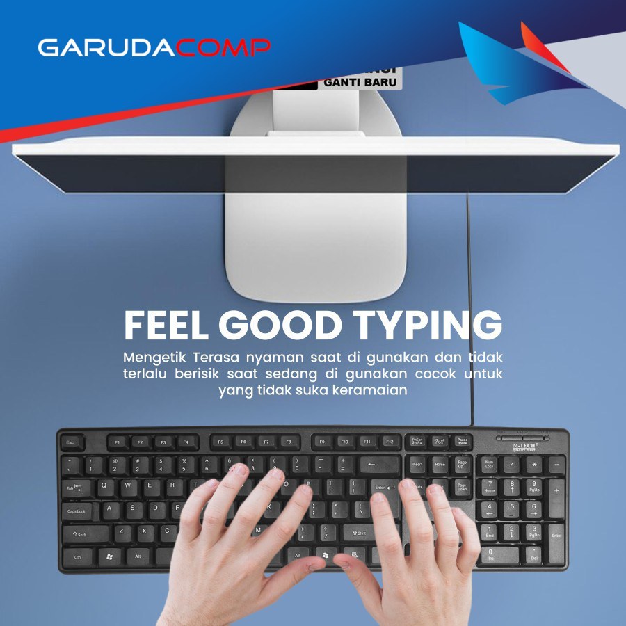 Jual M-TECH Keyboard USB Murah Computer PC MTech Keyboard Standard STK ...