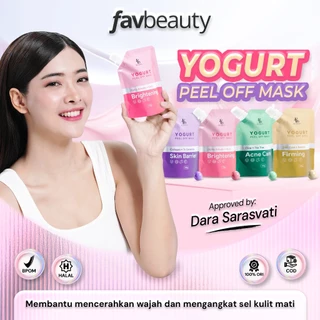 FAV Beauty Yogurt Peel Off Mask | Acne Care Skin Barrier Firming Brightening | Masker Peel Off Perawatan Jerawat Mencerahkan Mengencangkan Melembabkan Kulit Wajah BPOM