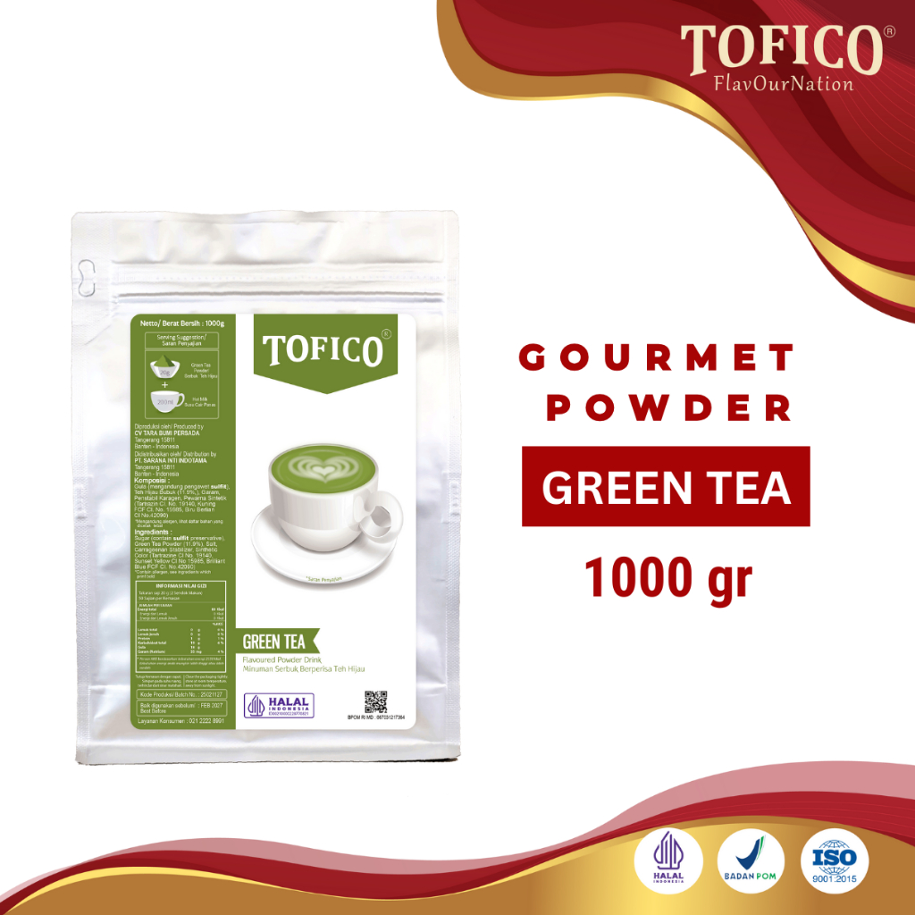 Jual Powder Green Tea Tofico / Bubuk Minuman Rasa Teh Hijau Premium 1KG ...