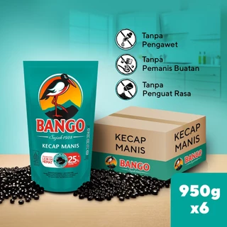 Bango Kecap Manis Refill Pouch Besar 950G x 6