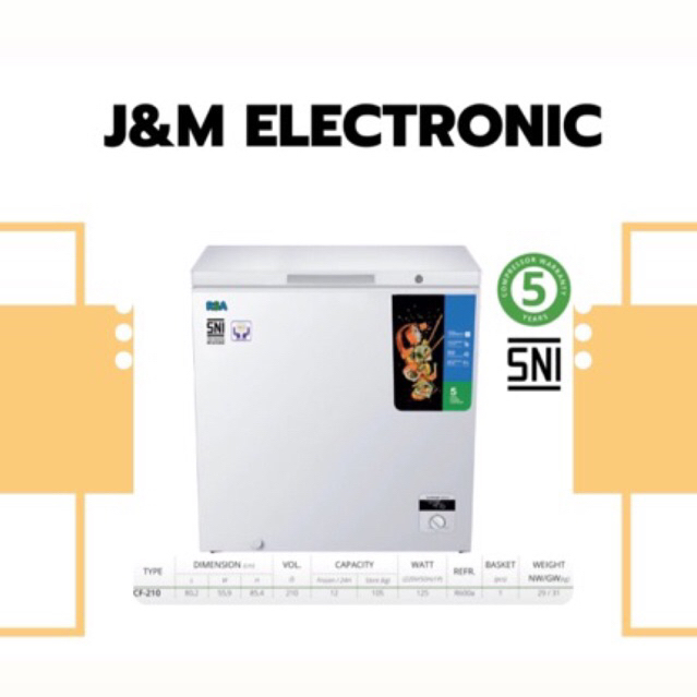 Jual RSA CHEST FREEZER RSA 110,210,310 liter freezer box rsa 100 210 ...
