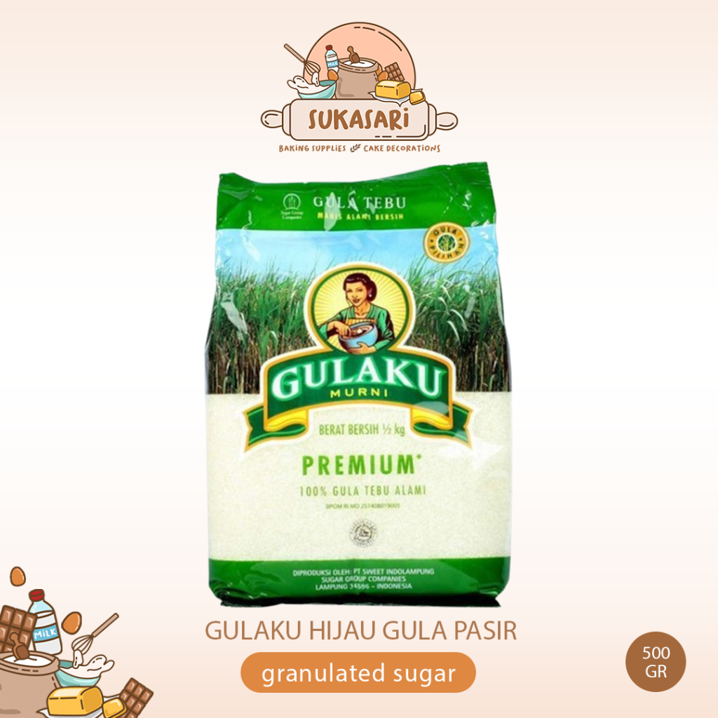 Jual Gulaku Gula Pasir putih 500gr Gulaku hijau granulated sugar ...