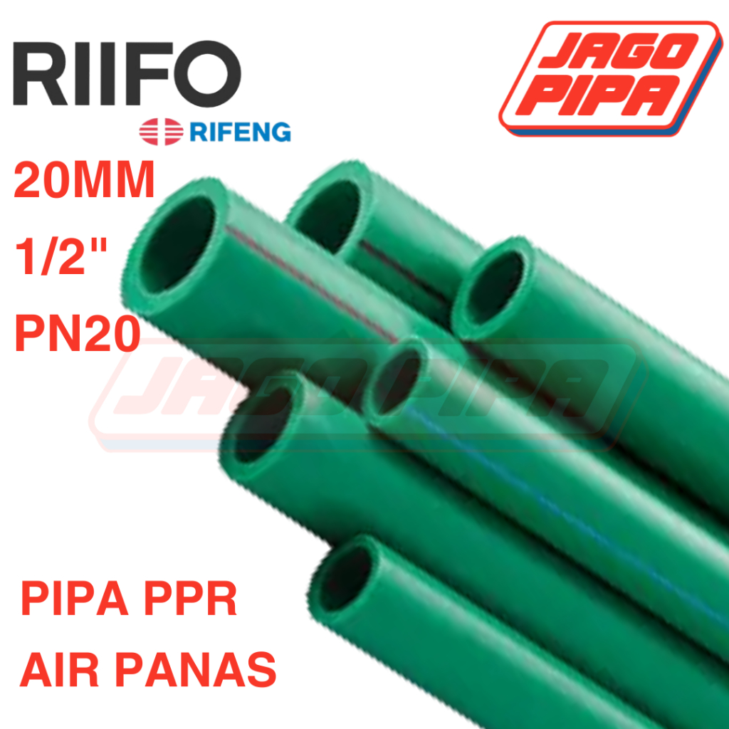 Jual RIIFO PPR Pipa PN20 20 mm 1/2 Inch Pipa Air Panas 4 Meter PP-R ...
