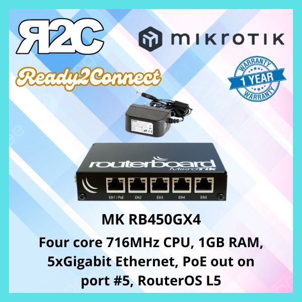Jual Mikrotik RB450Gx4 Router Indoor | Shopee Indonesia
