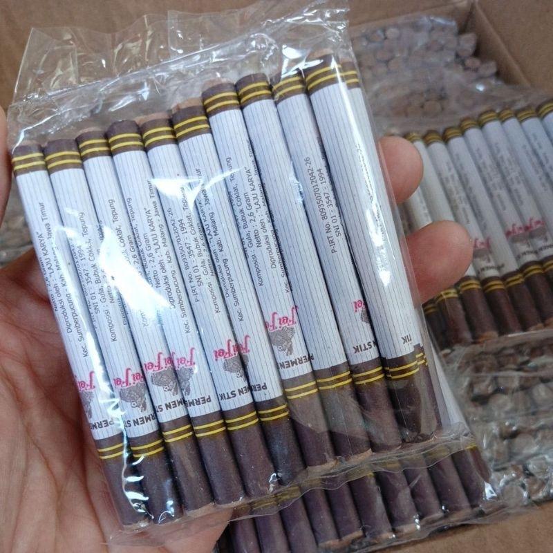 Jual Permen Rokok-rokokan Jajanan Jadul Permen stik coklat | Shopee ...
