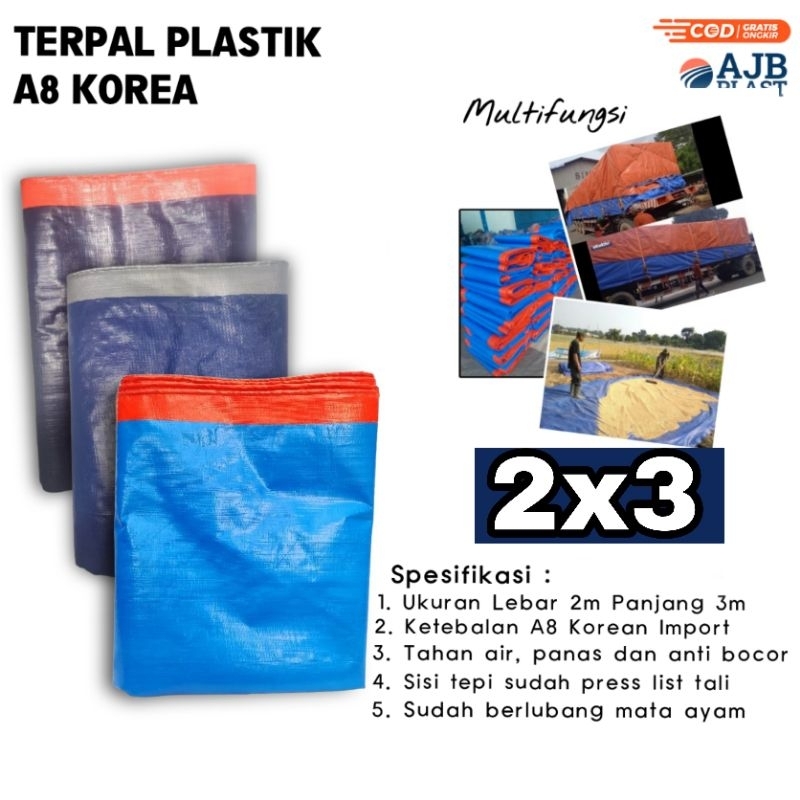 Terpal korea A8 ukuran 2x3 Waterproof Terpal tenda Tahan Cuaca dan Air Garansi Termurah