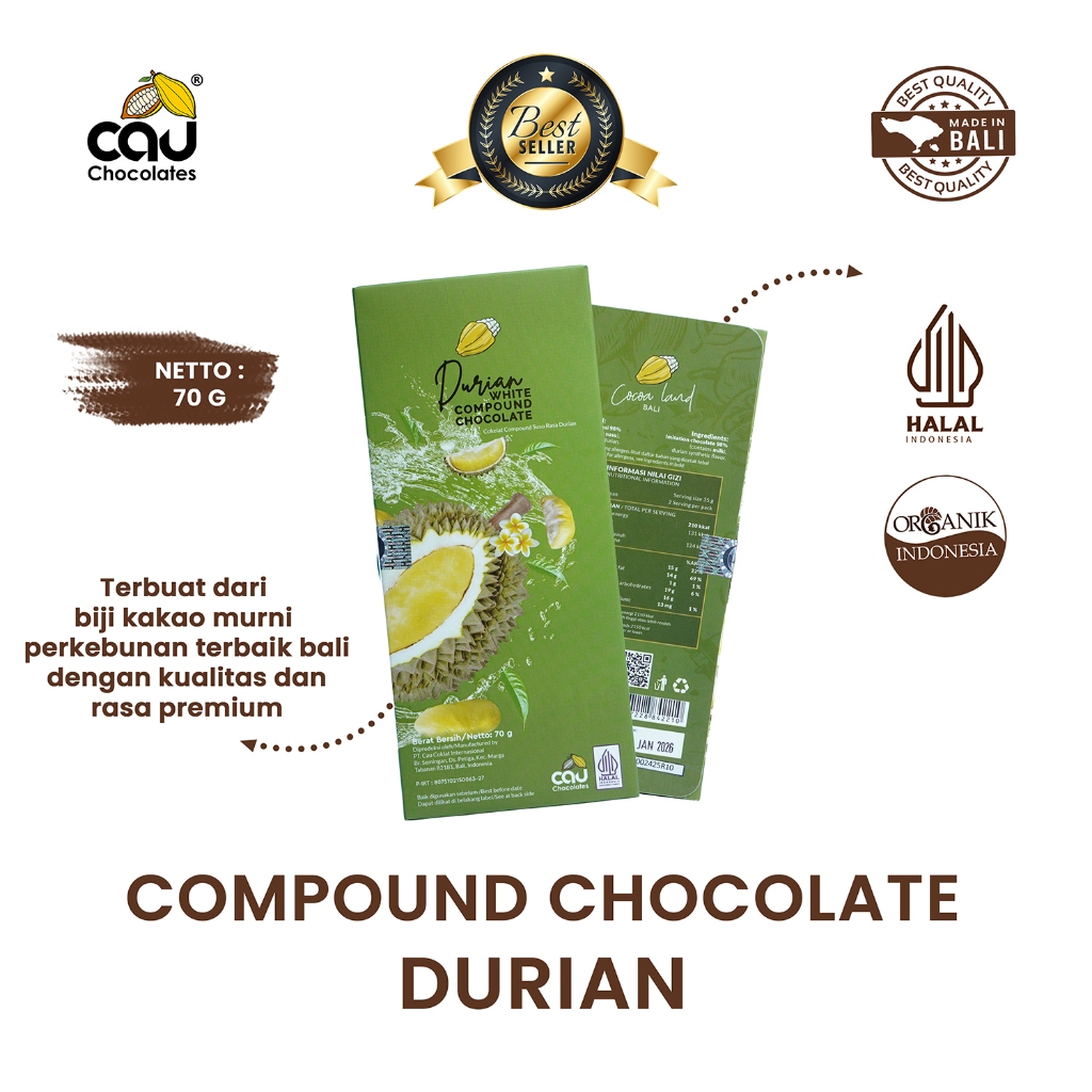 Jual Cocoa Land - Durian Chocolate Compound – 70 gr | Shopee Indonesia