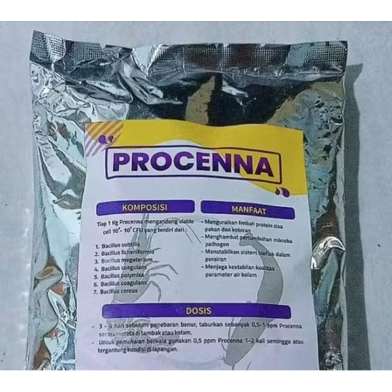 Jual Procena probiotik bacillus 100 gram / probiotik kolam bioflok ...