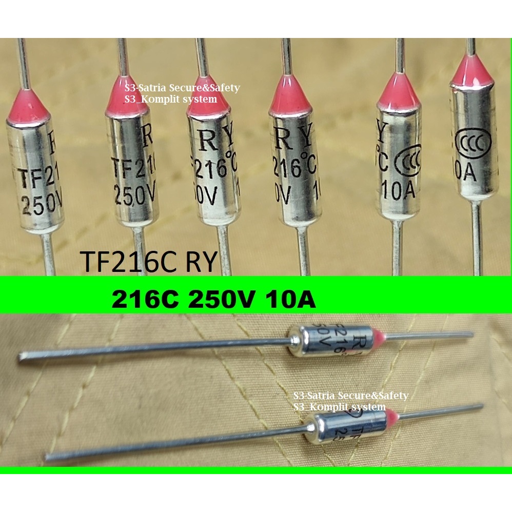 Jual 216 c TF Thermofuse thermal derajat 216C 250v 10A RY thermo fuse ...