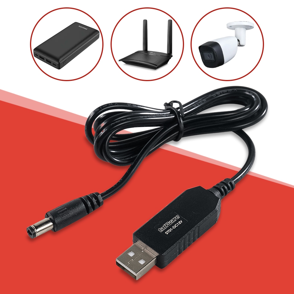 Jual Adapter Konverter USB Power Boost Line DC 5V to 12V 0.8A 1.2M ...