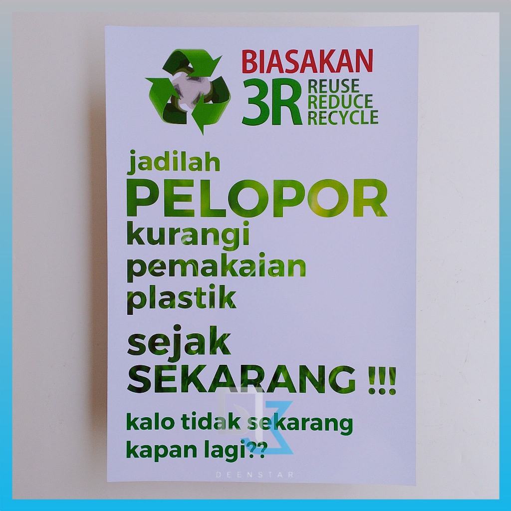 Jual Poster 3R Putih - Reuse - Reduce - Recycle - Poster Pengolahan ...