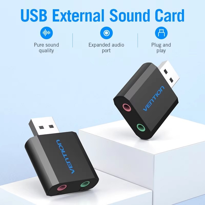 Jual VENTION VAB-S17-B / VAB-S13 USB External Sound Card Audio Adapter ...
