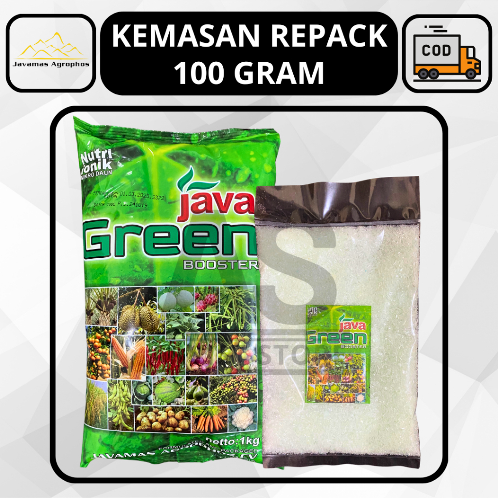 Pupuk Daun JAVA GREEN Kemasan Repack 50 / 100 Gram Nutrisi Mikro Ionik Tanaman Javamas Agrophos