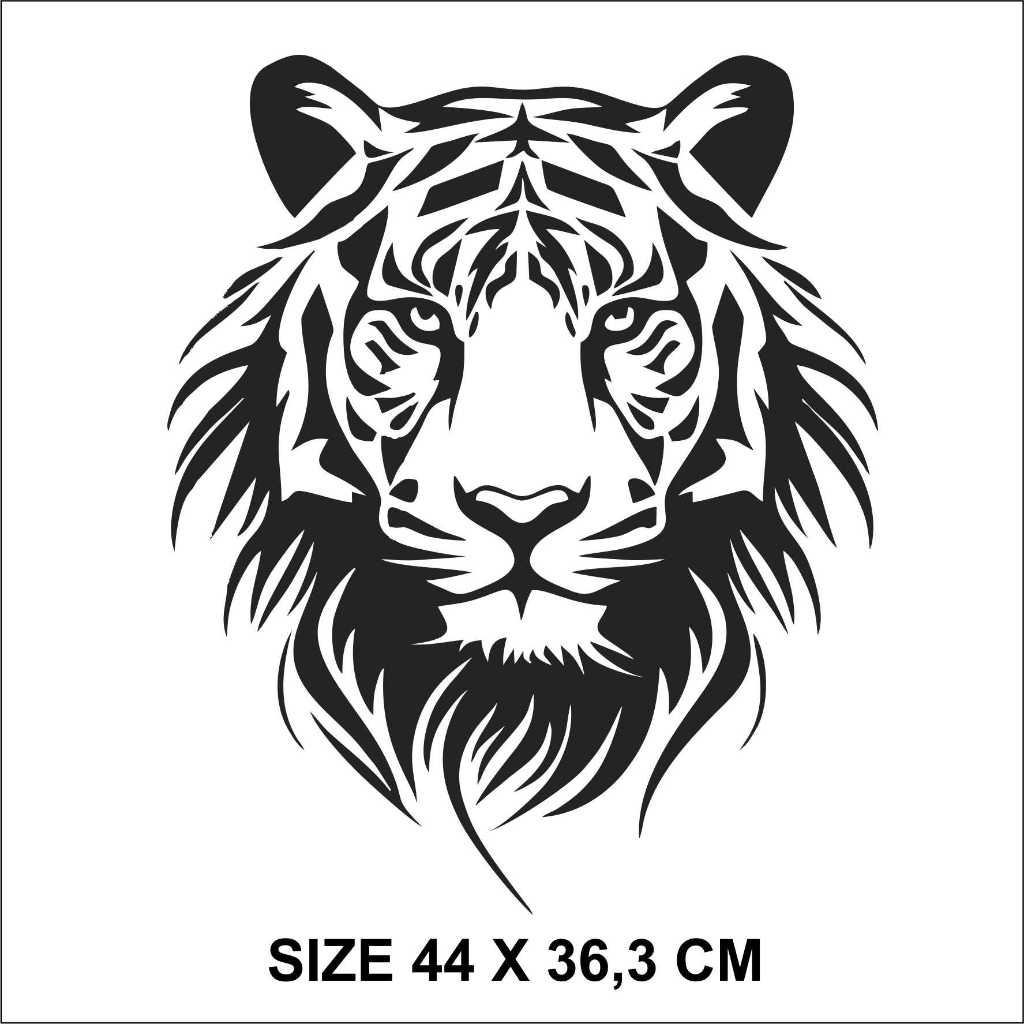 Jual Sticker Raja Singa Bulu Lebat Sticker Animal Unruk Body Kaca Mobil ...