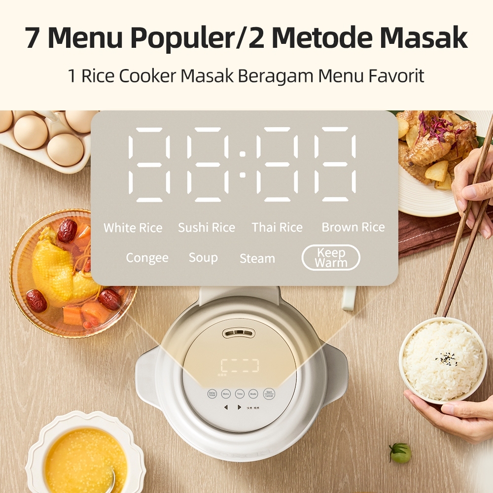 Jual SOSEKI Rice Cooker Mini 0.8L/1.2L Multifungsi - 7/9 Menu Masak ...